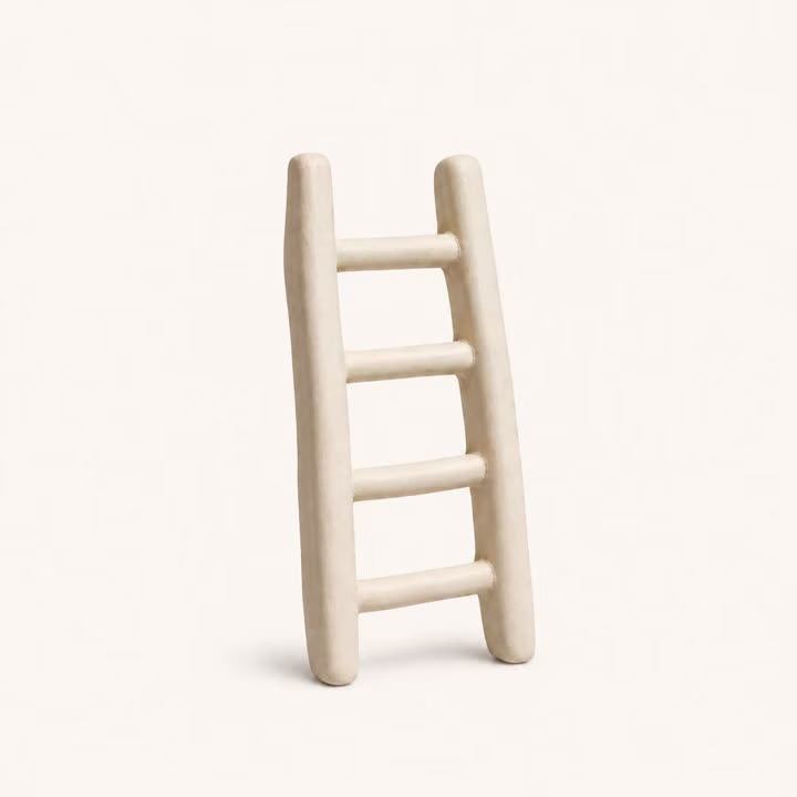 Very Small Ladder, hand-modelled in clay