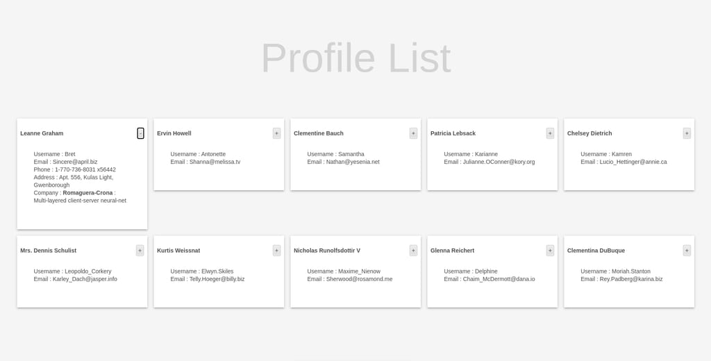 React Carnet Book — screenshot